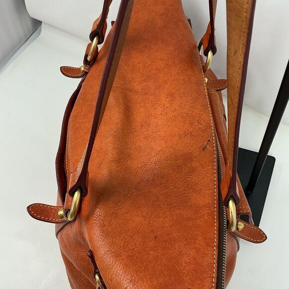 Dooney & Bourke Florentine Smith Bag Leather Satchel Natural 2011 Rugged Luxury - Picture 12 of 16